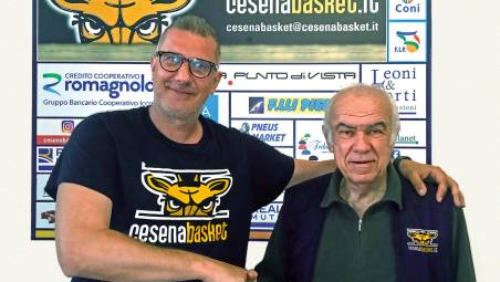 Coach Vandelli e il presidente Fagioli